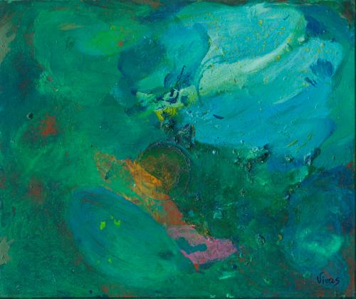 ANA VIVAS (Madrid, 1958), Mares infirnitos, Óleo sobre tabla