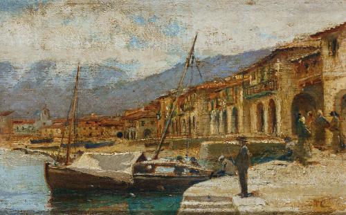 373   -  <p><span class="object_author">TOMÁS CAMPUZANO Y AGUIRRE (Santander, 1857 - Becerril de la Sierra, 1934)  - Puerto </span></p>