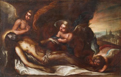 771   -  <p><span class="object_author">ALONSO CANO (Granada, 1601-Granada, 1667). Segunda mitad del siglo XVII  - Cristo yacente sostenido por ángeles</span></p>