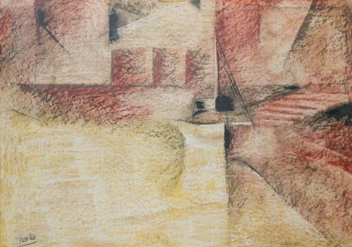 CAMILO PORTA (Zaragoza, 1932), Paisaje, Pastel sobre cartul