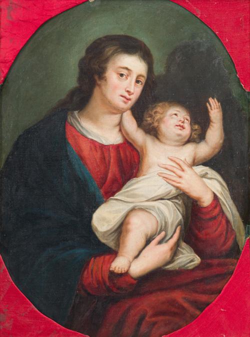 ESCUELA FLAMENCA. Segundo tercio del siglo XVII, Virgen con