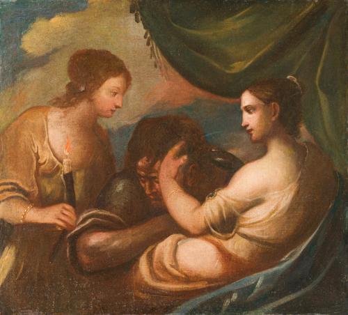 739   -  <p><span class="object_author">ESCUELA VENECIANA. Primera mitad del siglo XVII - Sansón y Dalila</span></p>