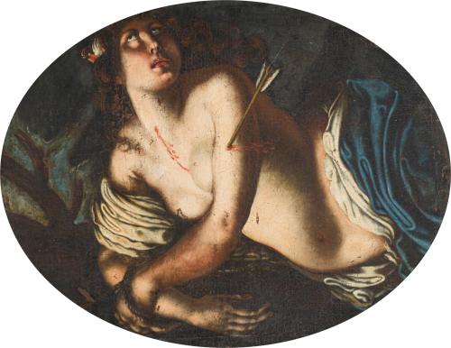 743   -  <p><span class="object_author">ESCUELA MILANESA. Finales del siglo XVI - Martirio de Santa Úrsula</span></p>