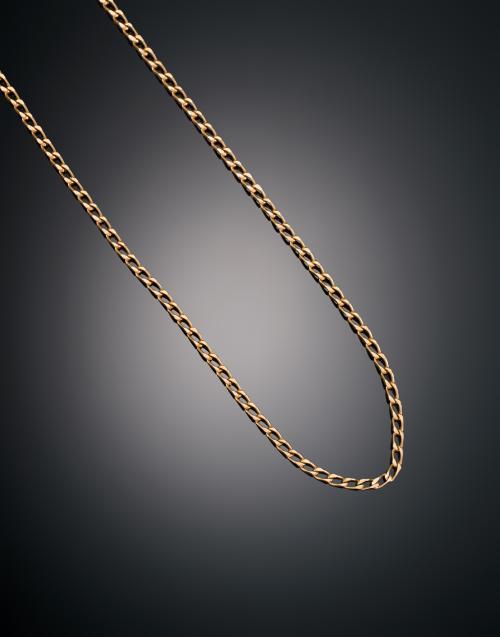 CADENA CUBANA EN ORO AMARILLO DE 18 KT
