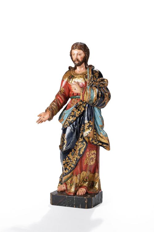 257   -  <p><span class="object_author">ESCUELA VIRREINAL FNS. S. XVIII  - Jesús resucitado </span></p>