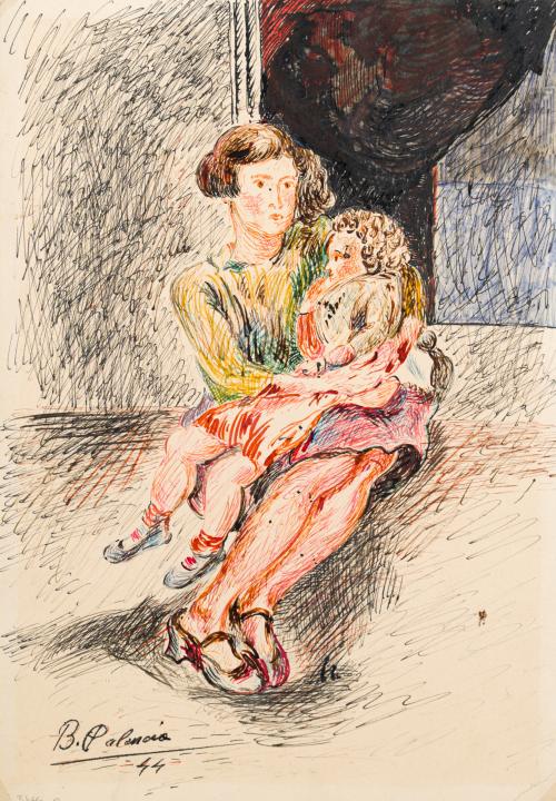 BENJAMIN PALENCIA (Barrax, 1897- Madrid, 1980), Maternidad,