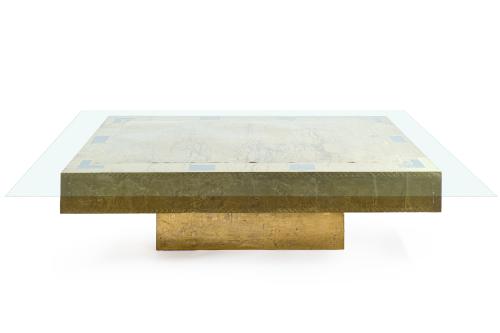 Mesa de centro rectangular, España, c. 1980Sobre pie esca