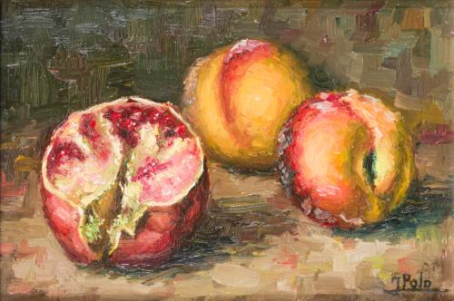 ESCUELA ESPAÑOLA. Siglo XX, Boedegón de frutas