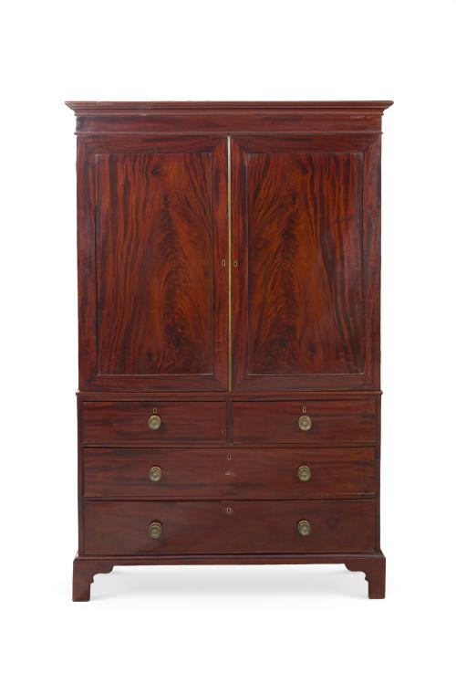 Armario en madera de caoba, s. XXDoble puerta frontal y t
