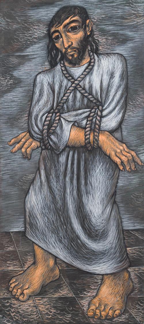 ENRIQUE GRAU (Panamá, 1920 - Bogotá, 2004), Cristo atado, T