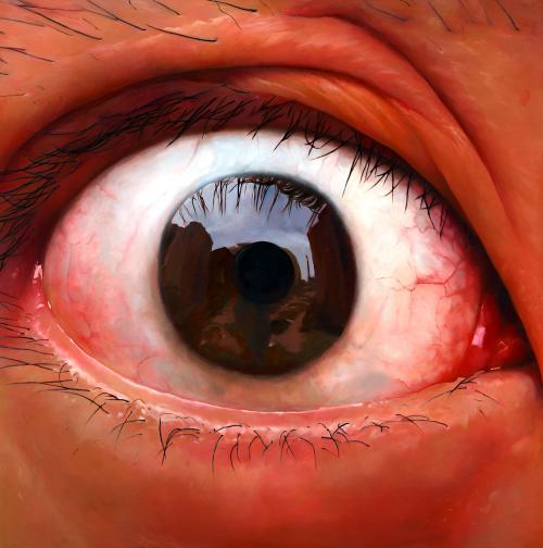 LU ZHENGYUAN (Hunan, China, 1982), Ojo izquierdo, Acrílico 