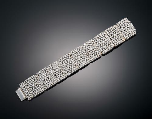 BRAZALETE ARTICULADO CON DIAMANTES