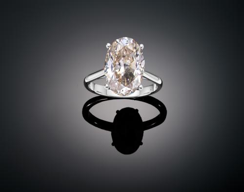 SORTIJA SOLITARIO CON DIAMANTE EN ORO BLANCO DE 18 KT