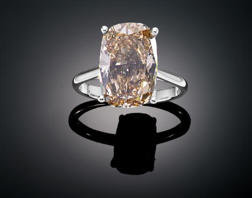 SORTIJA SOLITARIO CON DIAMANTE EN ORO BLANCO DE 18 KT