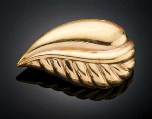 BROCHE VINTAGE DE CHRISTIAN DIOR EN METAL DORADO