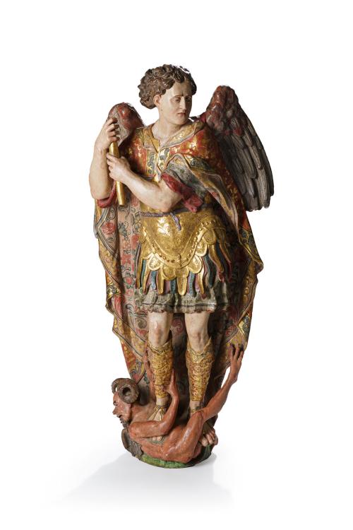 302   -  <p><span class="object_author">ESCUELA ROMANISTA CASTELLANA CIRCA 1550 - San Miguel Arcángel </span></p>