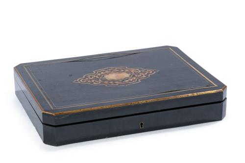 Caja de juegos Napoleón III, Francia, ff. S. XIXEn madera