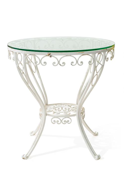 Cojunto de jardín formado por mesa de comedor con tapa circ