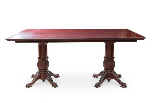 Mesa de comedor plegable e n madera de caoba de estilo ingl