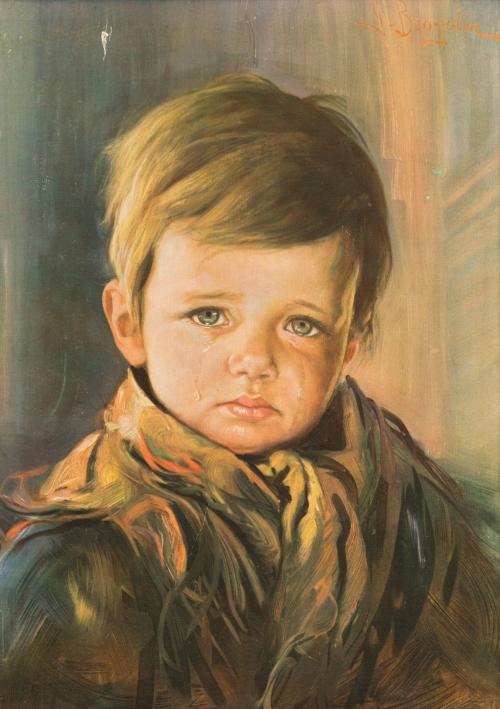 G. BRAGOLIN (1911-1981), Retrato de niño, Impresión 