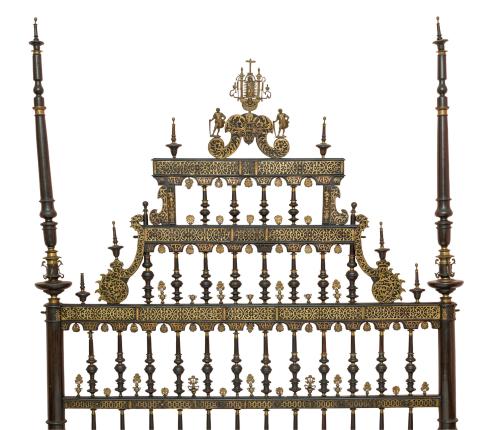 Cama de matrimonio de cuatro postes, Portugal, s. XIXEn m