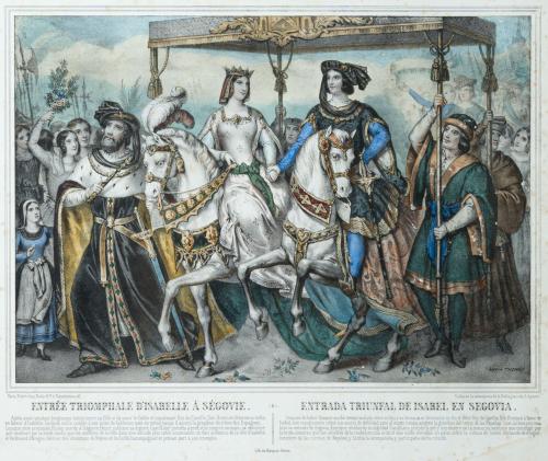 Napoleón Thomas (1804-1879, Paris),  Pareja de grabados del