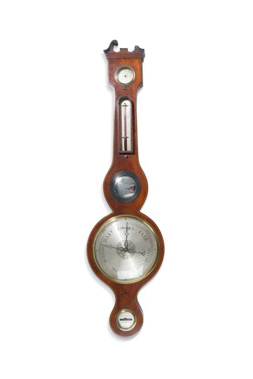 Barómetro de rueda estilo "Banjo", época Victoriana, s. XIX