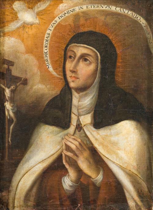 ESCUELA  ESPAÑOLA.  Siglo XVII, Santa Teresa de Jesús, Óleo