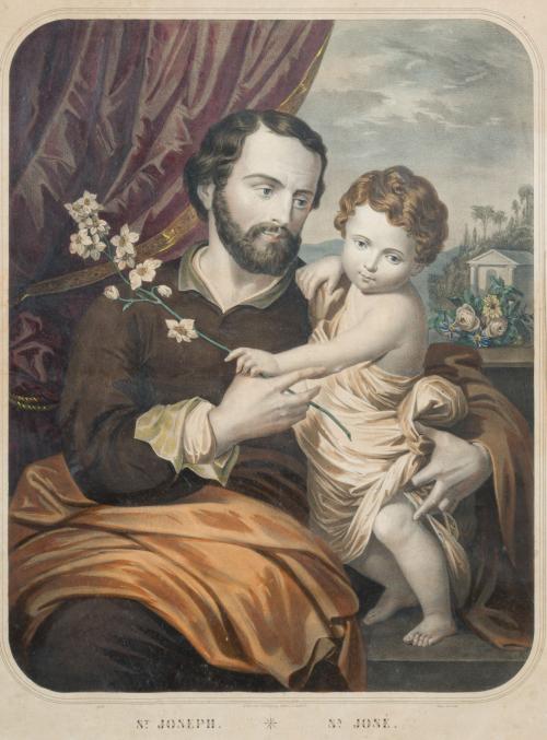 San José con el Niño, Grabado