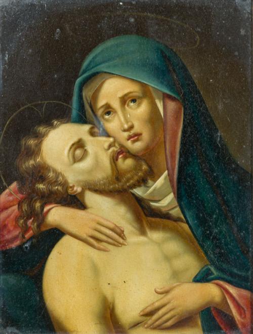 ESCUELA ESPAÑOLA. Siglo XX, La Piedad, Óleo sobre tabla