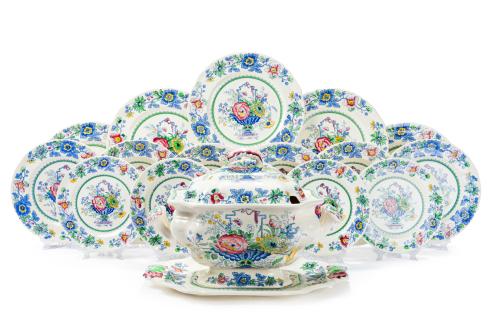 MASON'S INGLATERRA, S. XXVajilla en en porcelana estampad