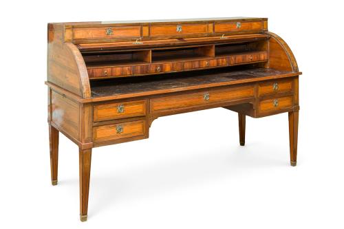 Bureau Luis XVI Francia, S. XIXCon tapa de cilindro en ma