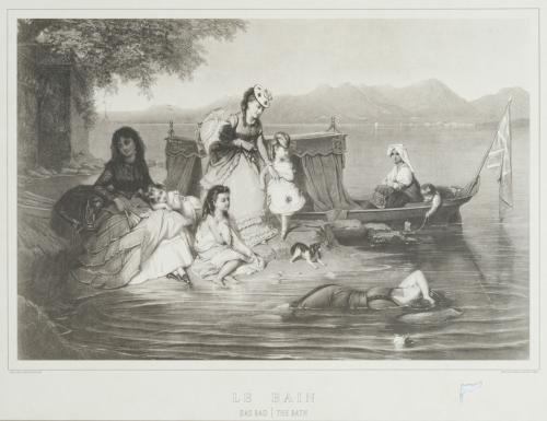  JOEL BALLIN (1822-1885). Siglo XIX , La merienda" y "El ba