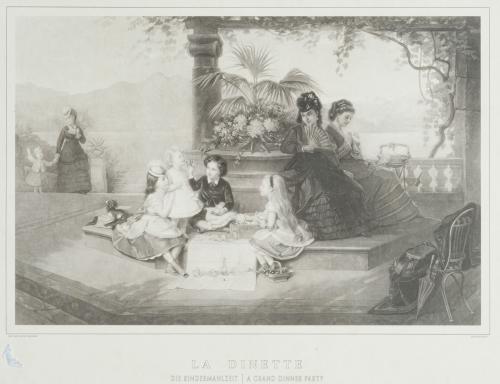  JOEL BALLIN (1822-1885). Siglo XIX , La merienda" y "El ba