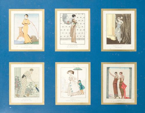 678   -  <p><span class="object_author">ESCUELA FRANCESA. Principios del siglo XX - Pareja de seis láminas cada una con imágenes femeninas de la Belle Époque</span></p>