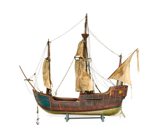 Maqueta de embarcación mediterranea de vela latina realizad