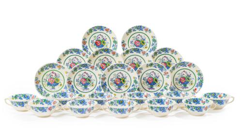 MASON'S INGLATERRA, S. XXJuego de consomé en loza inglesa