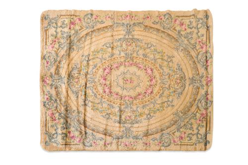 Alfombra española en lana de nudo español, c. 1950 Campo 