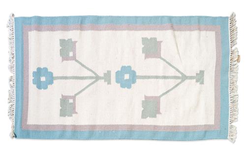  Kilim de diseño geométrico moderno en algodón Campo beig