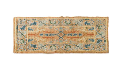 Alfombra de pasillo española en lana diseño Cuenca, C. 1950