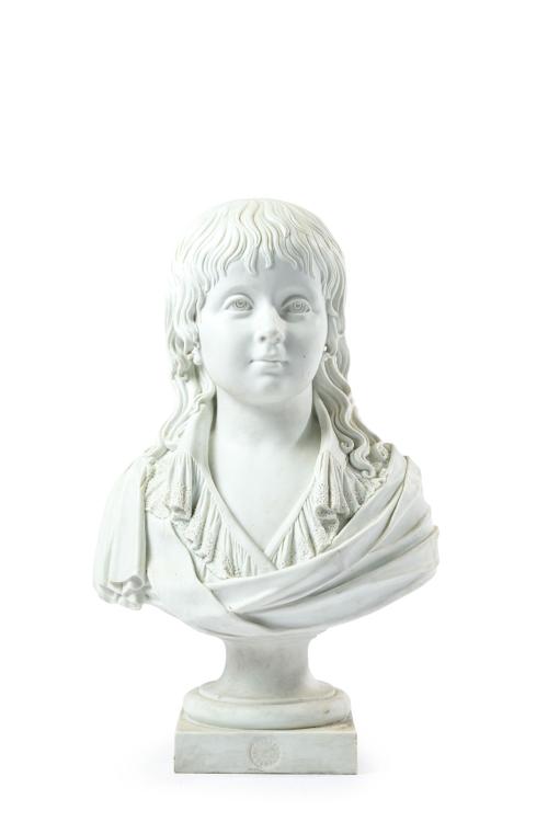 "Busto de D. Luis Delfín de Francia"Escultura en biscuit 