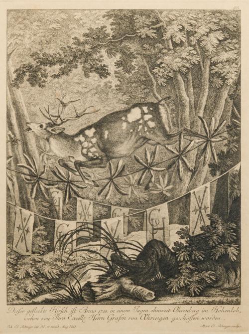 JOHANN ELIAS RIDINGER (Alemania,1698-1767), Lote de 3 graba