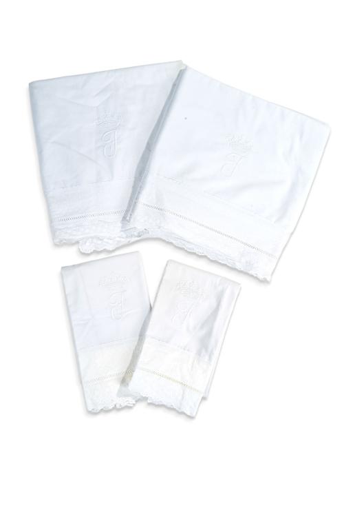 Dos juegos para camas individuales en algodón blanco con el