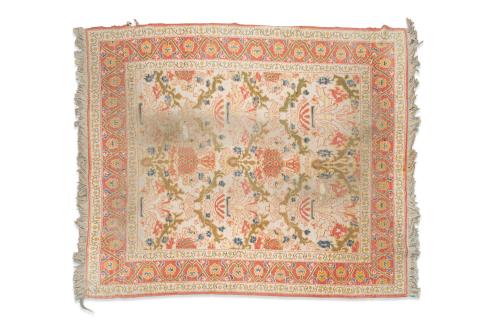Alfombra española en lana diseño Cuenca, .1950Con decorac
