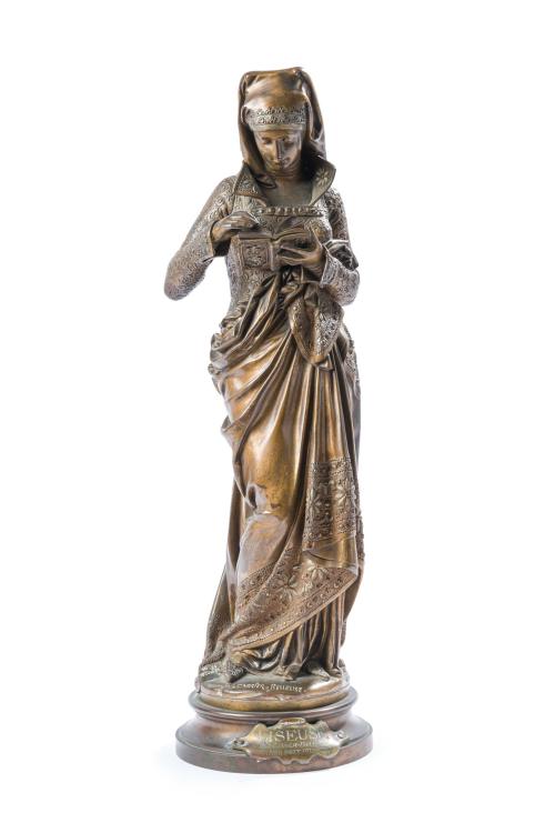 Albert-Ernest CARRIER-BELLEUSE (1824-1887)"La Liseuse"E