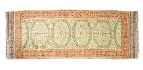 Alfombra española de pasillo en lana diseño Cuenca, c.1950