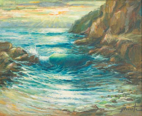 ANTONI REVERTE ( Murcia, 1944), Paisaje, Óleo sobre lienzo 